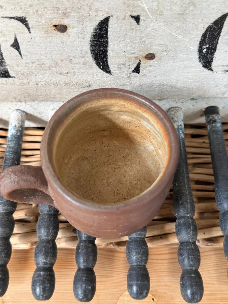 Antique French Stoneware Cup Rustic Glazed Pottery Mug Number 3 Miniature 2 Inch - Etsy | Etsy (US)