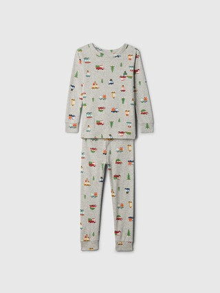 babyGap Organic Brushed Cotton Holiday PJ Set | Gap (US)