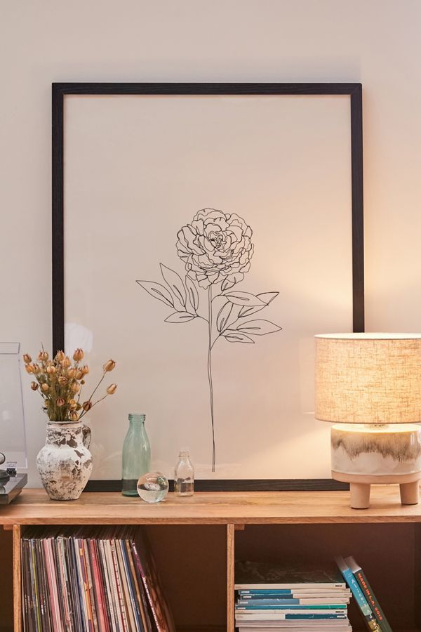 The Colour Study Single Peony Illustration Art Print | Urban Outfitters (US and RoW)