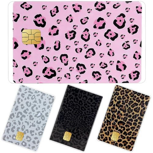 Credit Card Skin Stickers 4Pcs Leopard Print Debit Card Skin Stickers Removable Waterproof PVC De... | Amazon (US)