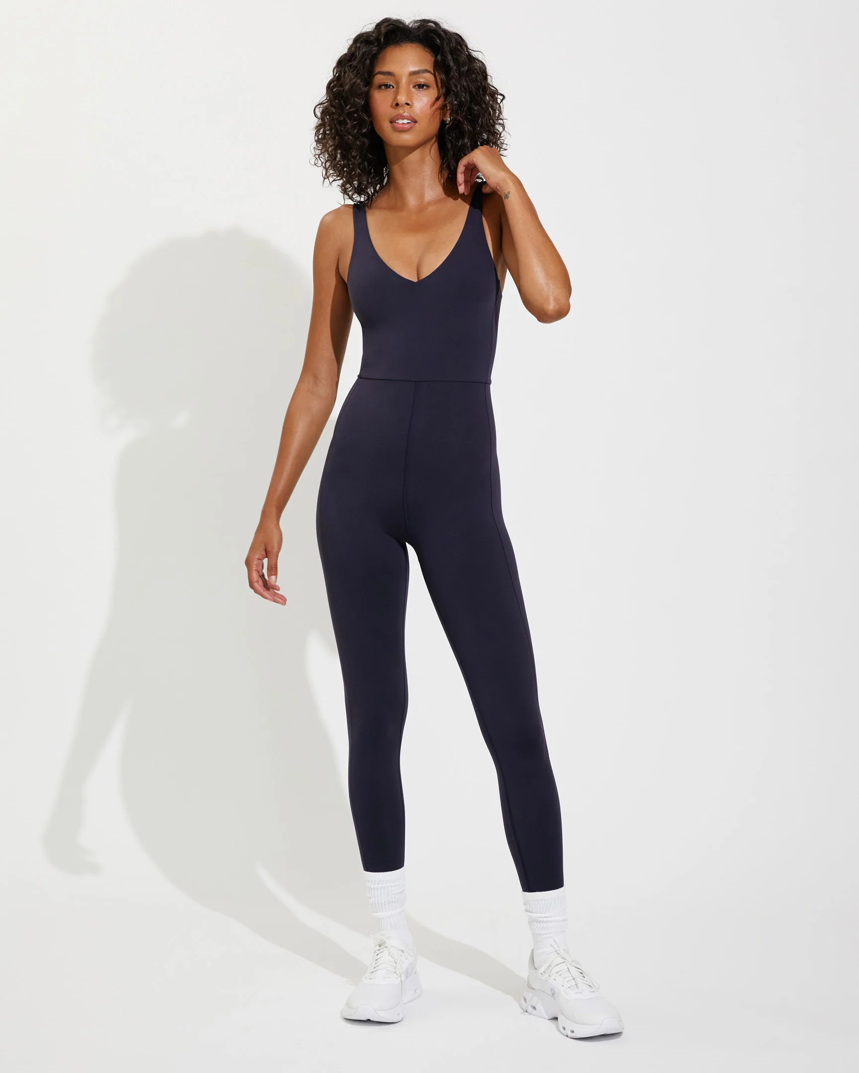 Plunge Playsuit - Navy Playsuit | Left on Friday