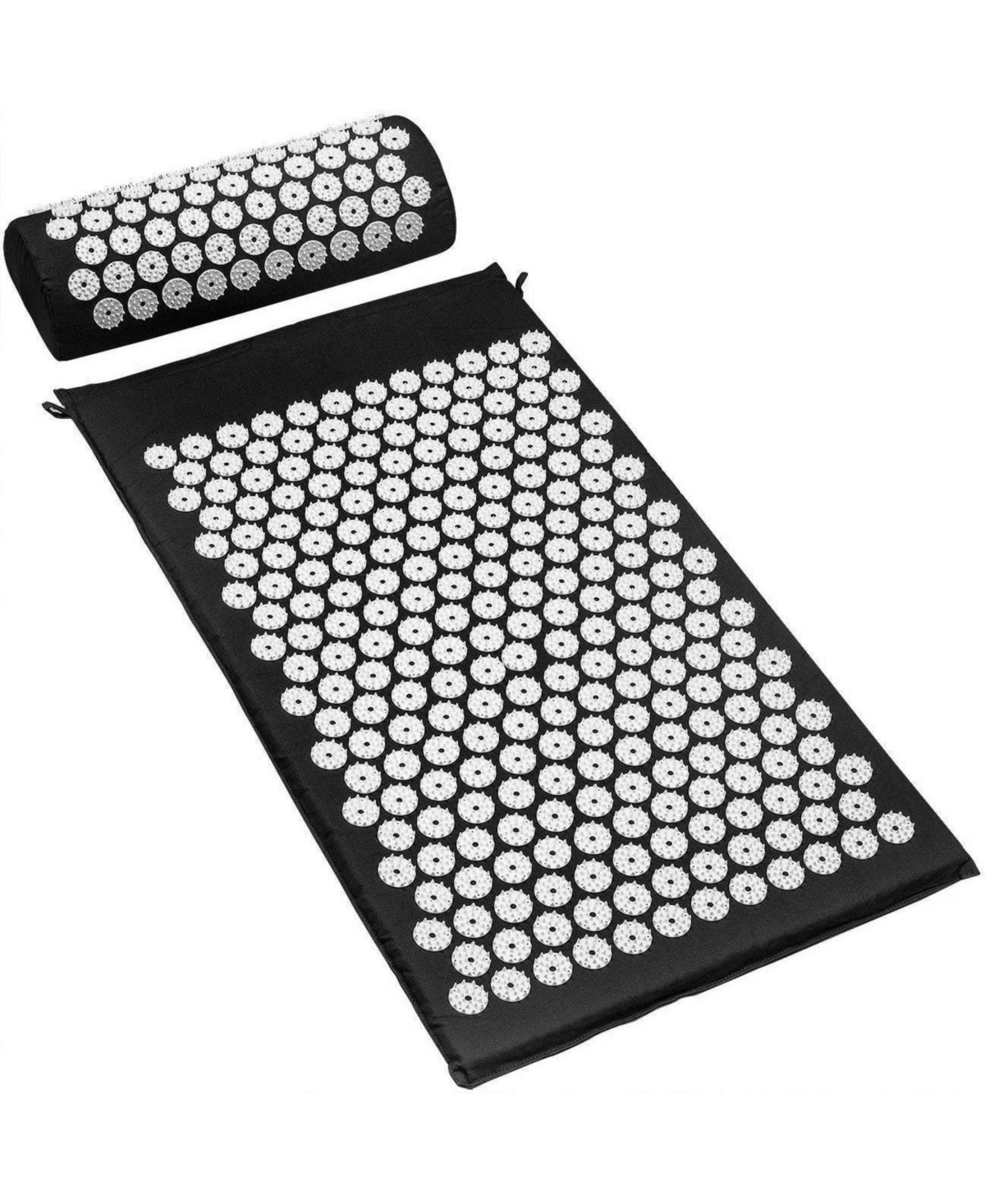 Sorbus Deluxe Acupressure Mat Pillow Set - Black | Macy's