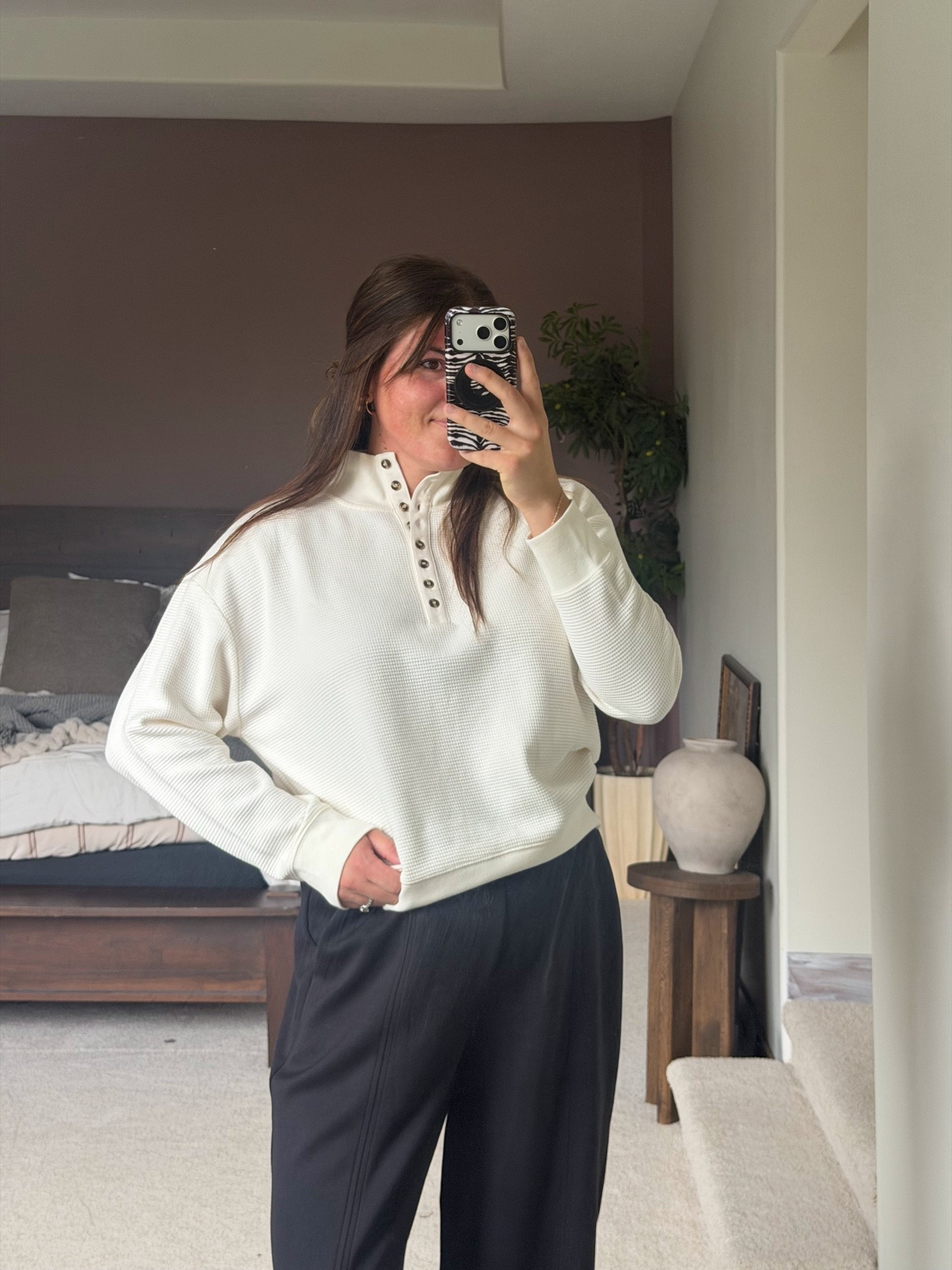 Cute Henley button up from @Walmart 

Wearing large

Perfect for casual outfits, work from home, sports mom 

Midsize, size 12, size 14, mom style, curvy outfit, thick tummy approved

#LTKgrwm #LTKootd #LTKmomlife