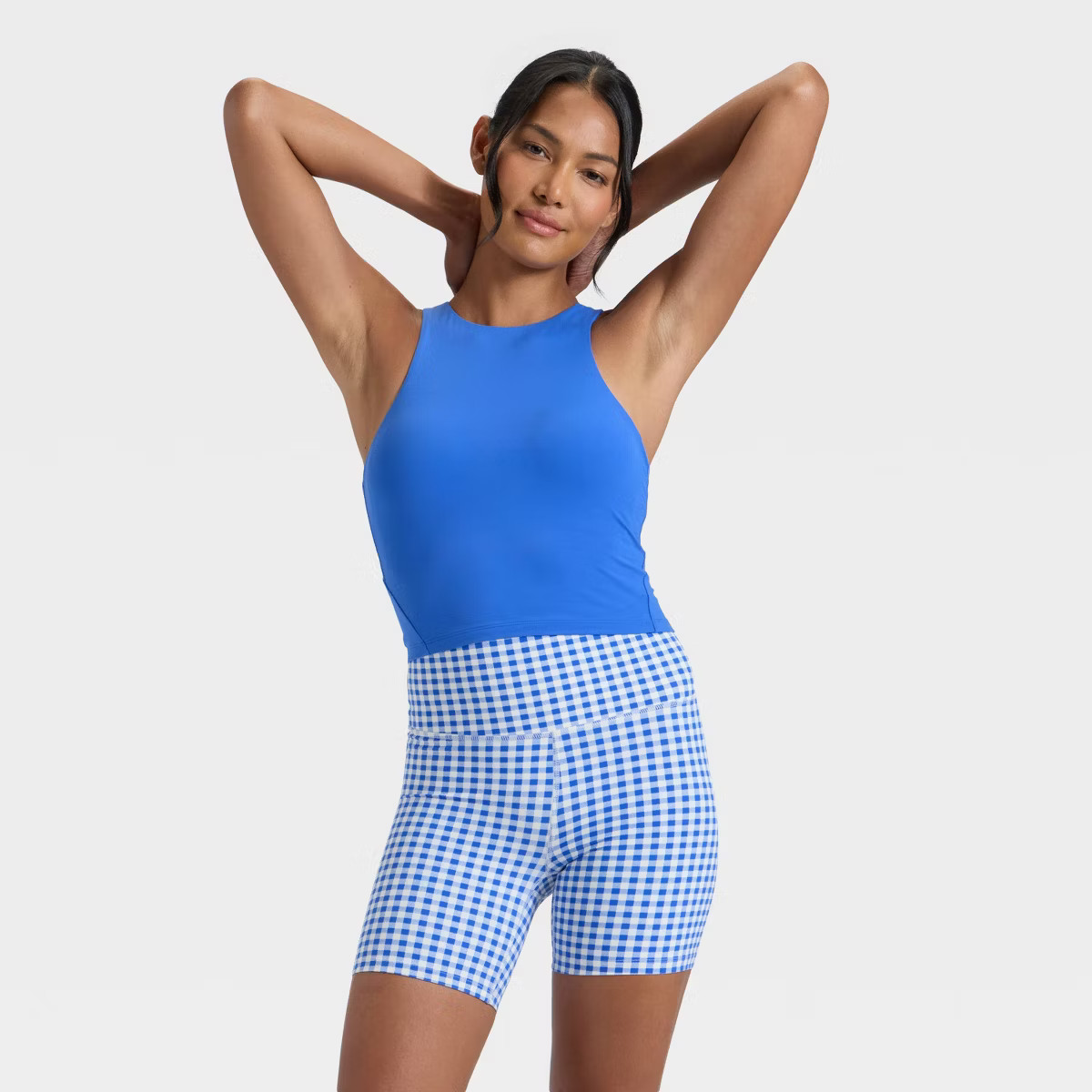 Women's Everyday Soft High Neck Cropped Support Tank Top - All In Motion™ | Target