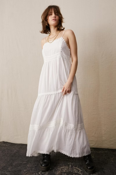 UO Lori Lace Trim Maxi Dress | Urban Outfitters (US and RoW)