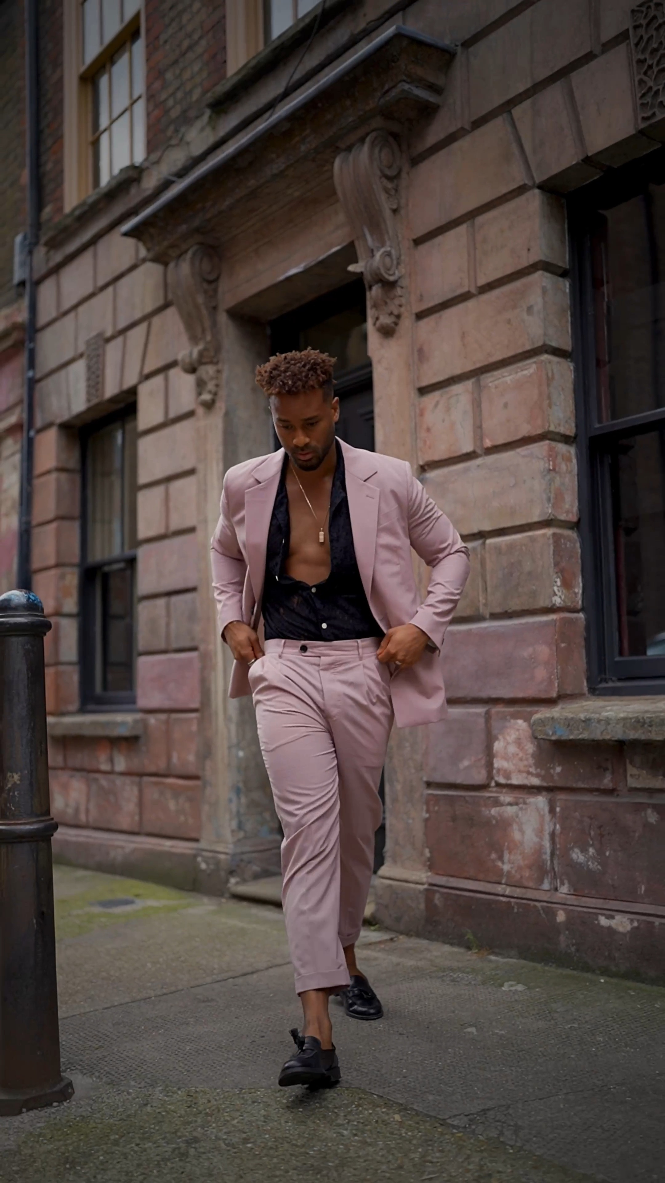 Men’s pink suit, pink and black outfit, black shirt, black loafers, street style, smart outfit, summer suit, wedding inspo, men’s suit, men’s outfit ideas, pink outfit, men’s pink style, linen suit 

#LTKstyletip #LTKSeasonal #LTKeurope