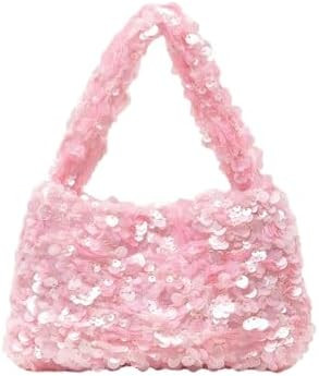 Floerns Women's Elegant Shiny Sequin Hobo Bags Sparkly Summer Party Cute Mini Handbag | Amazon (US)