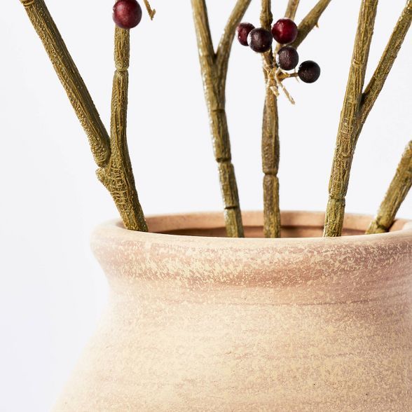 7.5" x 4" Artificial Berry Plant Arrangement in Ceramic Vase - Threshold™ designed with Studio ... | Target