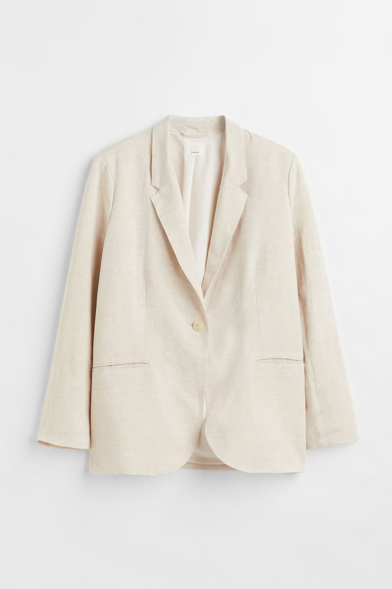 H&M+ Linen-blend Jacket | H&M (US + CA)