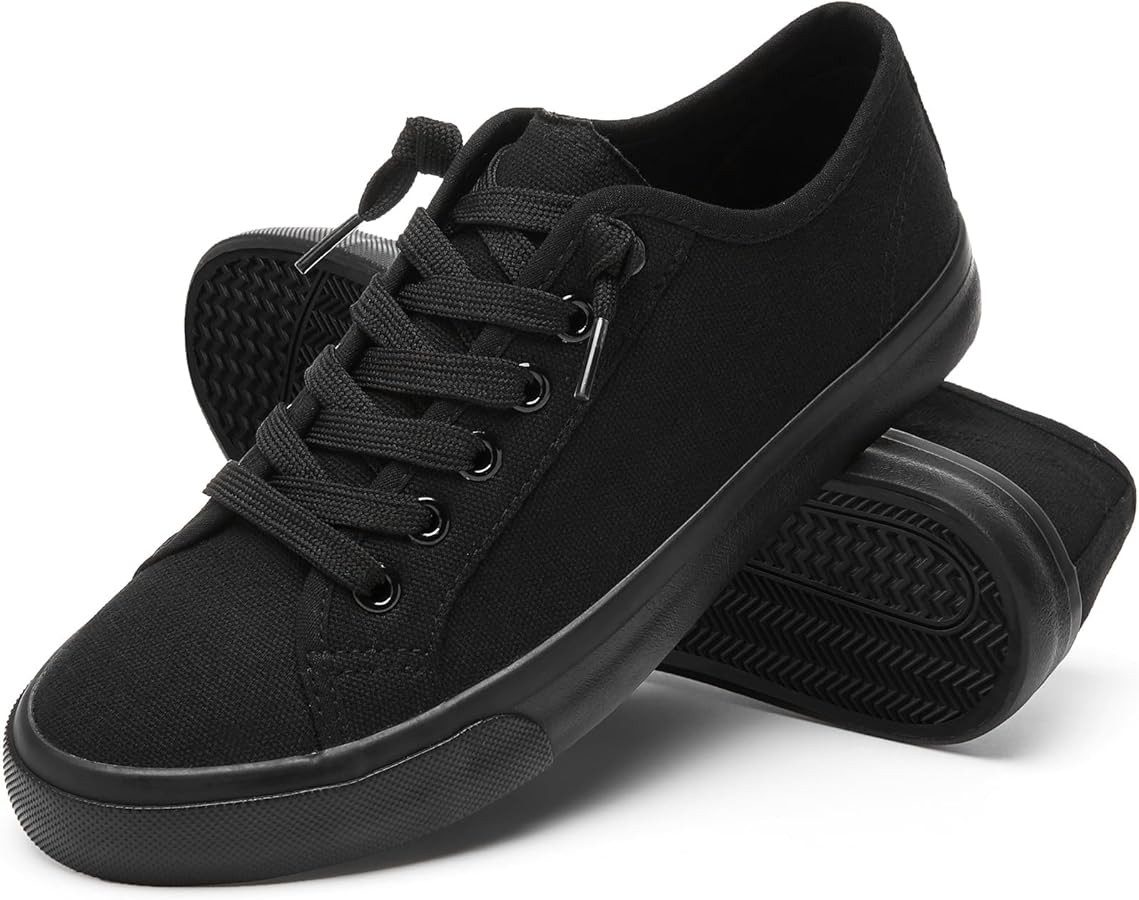 Women Canvas Sneaker Slip On Non Slip Casual Shoes Lace Up Canvas Low Top White Shoes Loafers for... | Amazon (US)