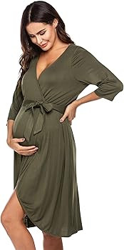 Ekouaer Nursing Robe Labor/Delivery Matenity Hospital Nightgown Breastfeeding Dress | Amazon (CA)