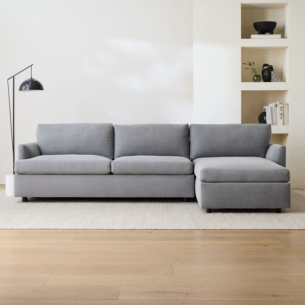 Haven 2-Piece Sleeper Sectional w/ Storage Chaise (115") | West Elm (US)