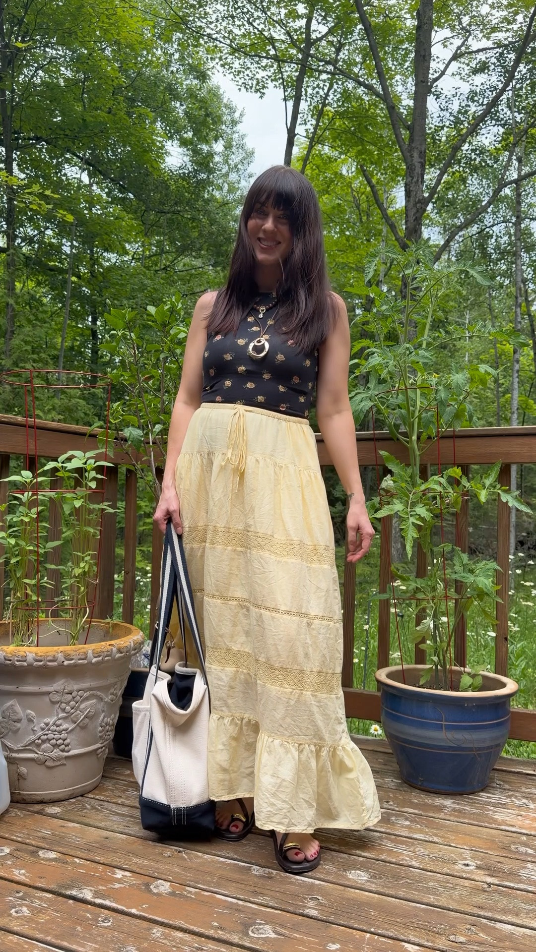 Today’s outfit of the day! Target yellow maxi skirt 40% off! Drawstring waist + petite friendly! Fave summer sandals 30% off + free ship!

S in all, sandals tts 

Strapless bra, summer outfits, mom outfit

#LTKSeasonal #LTKSaleAlert #LTKPetite
