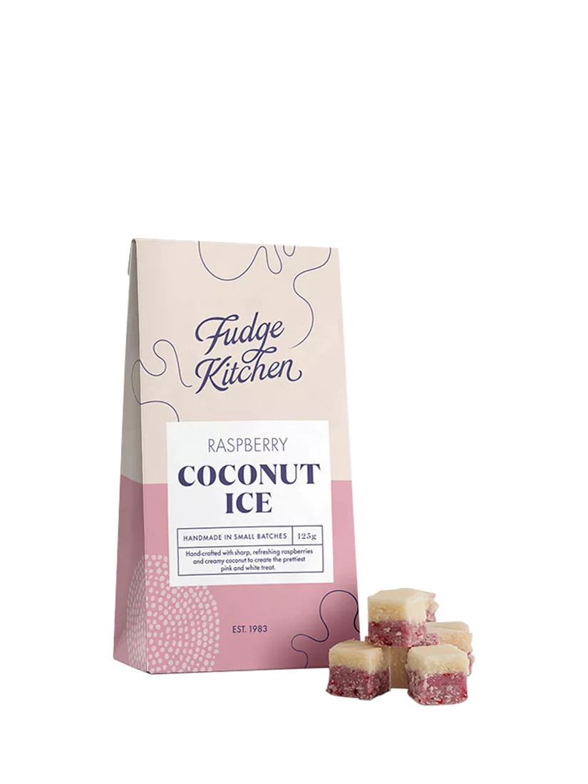 Fudge Kitchen Coconut Ice Box, 125g | John Lewis (UK)
