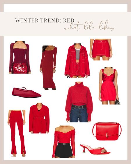 Red is the color of the season! Try adding it to your outfits with accessories or go bold with full red looks!

#LTKSeasonal #LTKstyletip