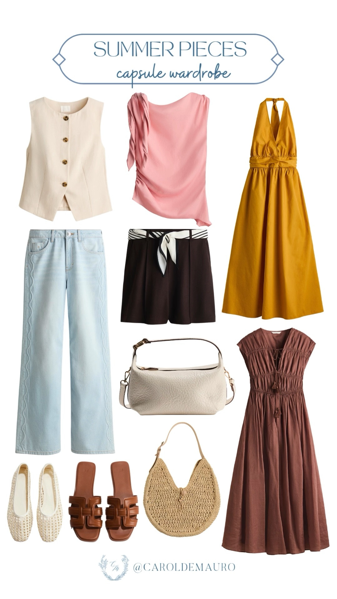 A summer capsule wardrobe should have pieces that mix and match effortlessly and this lineup is honestly just so good!

summer fashion, outfit inspo,  wardrobe must haves, summer ootd, shoe inspo, fashion accessories

#LTKPetite #LTKSeasonal #LTKU