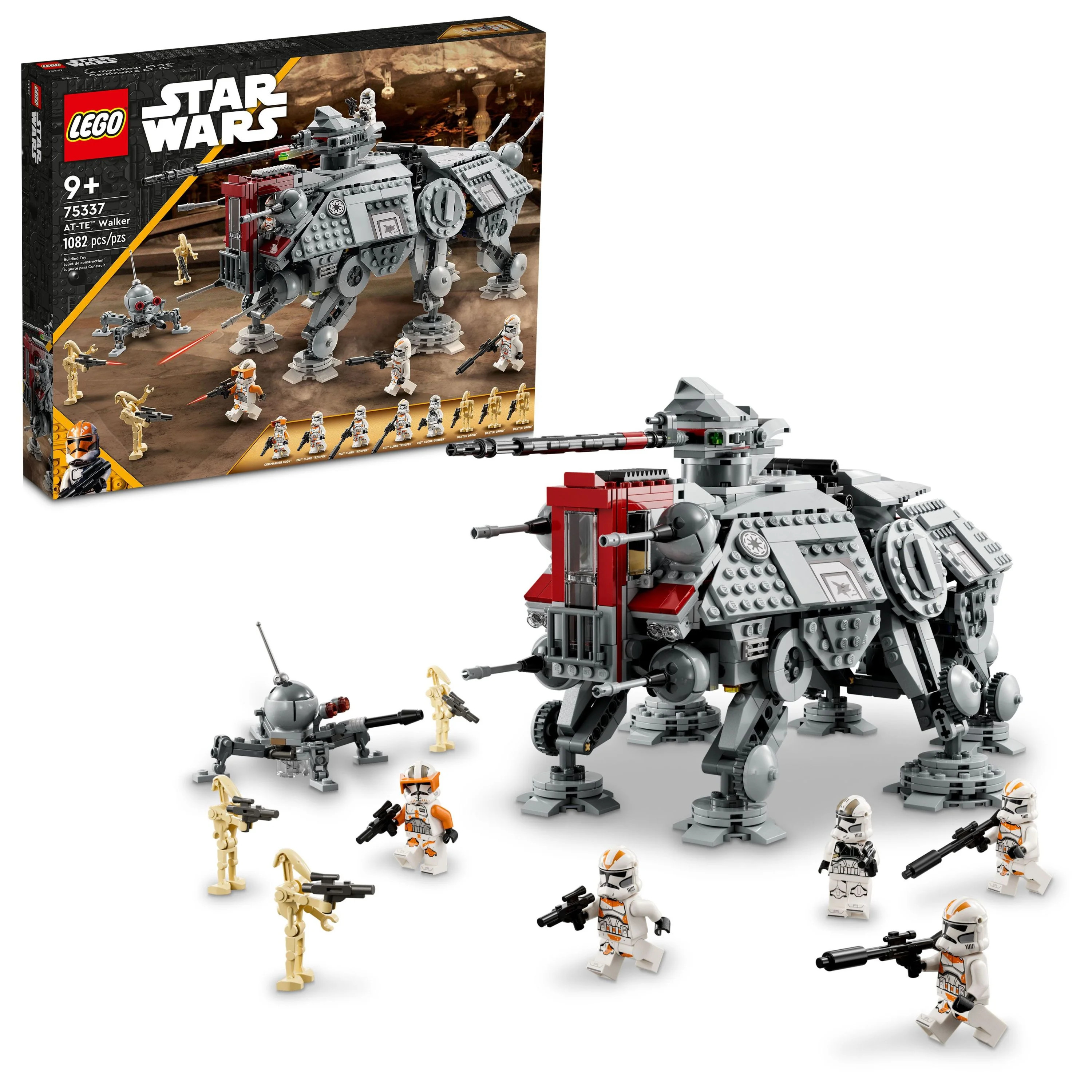 LEGO Star Wars AT-TE Walker 75337 Poseable Toy, Revenge of the Sith Set, Gift for Kids with 3 212... | Walmart (US)