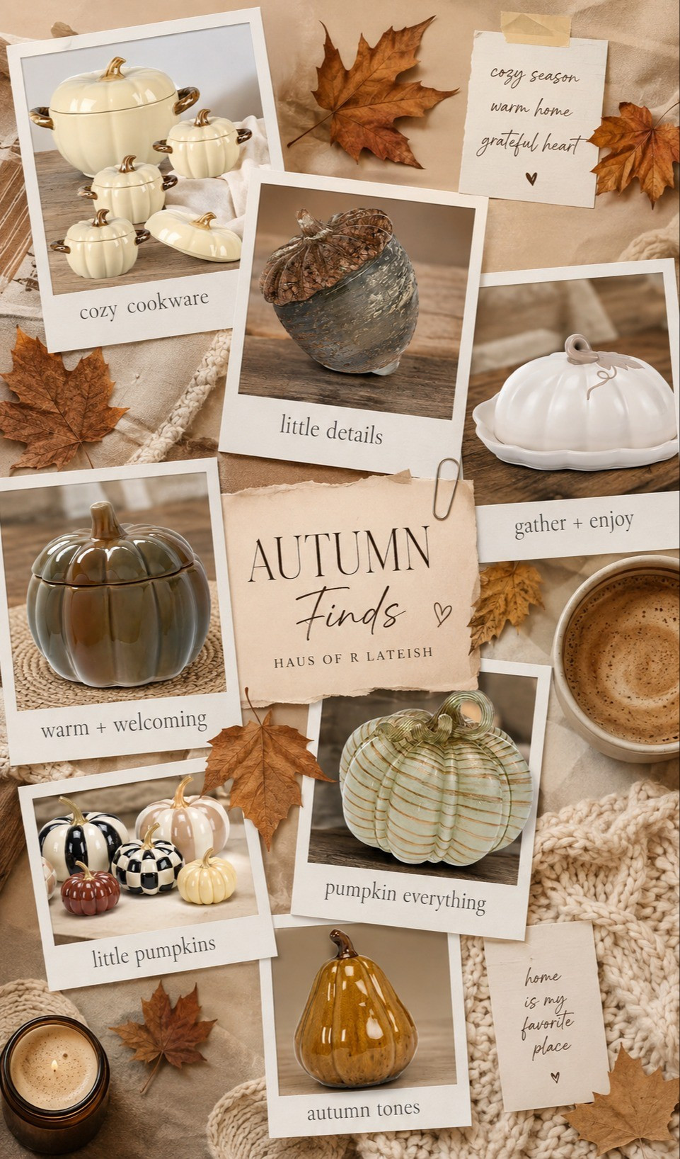 Cozy season is calling! 🤎 I'm sharing my favorite autumn home finds. From charming pumpkin cookware to timeless ceramic décor that instantly makes your home feel warm and inviting. These affordable fall pieces are perfect for creating a cozy kitchen and elevating your seasonal home styling. Which one is your favorite? 🎃✨ #LTK #LTKHome #LTKFinds #HomeDecor #FallDecor #AutumnDecor #CozyHome #InteriorDesign #HomeDecor #PumpkinDecor #PumpkinSeason #FallAesthetic #AutumnAesthetic #NeutralDecor #KitchenDecor #HomeInspo #HomeStyling #SeasonalDecor #CozyVibes #Cottagecore #HarvestHome #InteriorInspo #DecorInspo #FallHome #HomeFinds #TrendingHomeDecor #AmazonHomeFinds 


