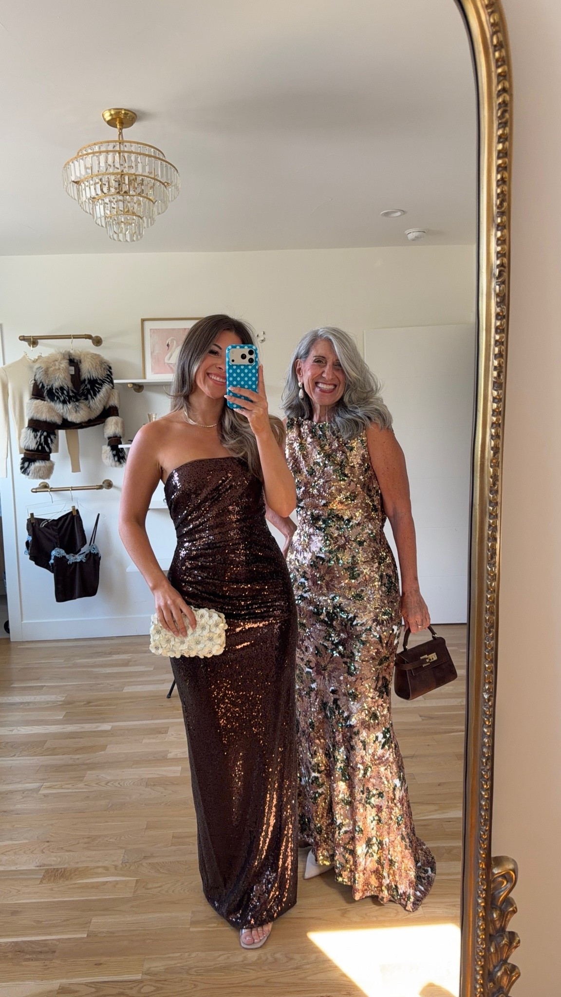 brown sequin strapless maxi with a fitted ruched bodice, pink, green, and gold sequin floral maxi with high neckline and flare skirt mom and me wedding guest and mother of the bride dresses 💍

dress the population: emerson15
electric picks: emerson20 
lulus: emerson20 (first purchase) 

I’m 5’4” and wear a size small/2  

mom is 5’4” and wears a medium/6

fall wedding guest dresses, wedding guest dresses, cocktail dresses, semi-formal dresses, black tie wedding guest dresses, destination wedding guest dresses, garden party dresses, wedding guest outfit ideas, mom & me outfits, mom & me dresses, matching outfits, mother daughter outfits, family photo outfits, wedding guest dresses, mother of the bride, mother of the groom, wedding guest outfit ideas

#LTKWedding #LTKU #LTKgrwm