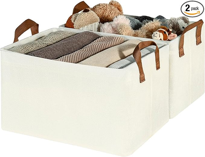GRANNY SAYS Storage Baskets with Metal Frame, Closet Shelf Organizer and Storage Bins Large, Clos... | Amazon (US)