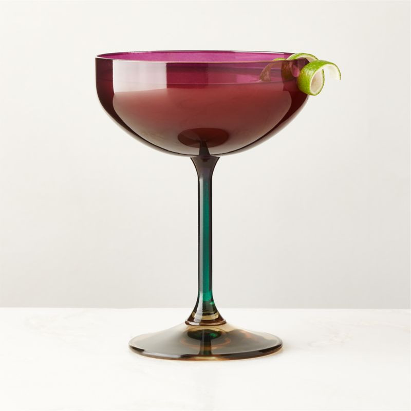 Marie Plum Coupe Cocktail Glass by Azeeza + Reviews | CB2 | CB2