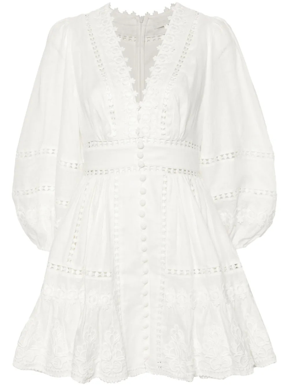 ZIMMERMANN Pop Minikleid Aus Leinen - Farfetch | Farfetch Global