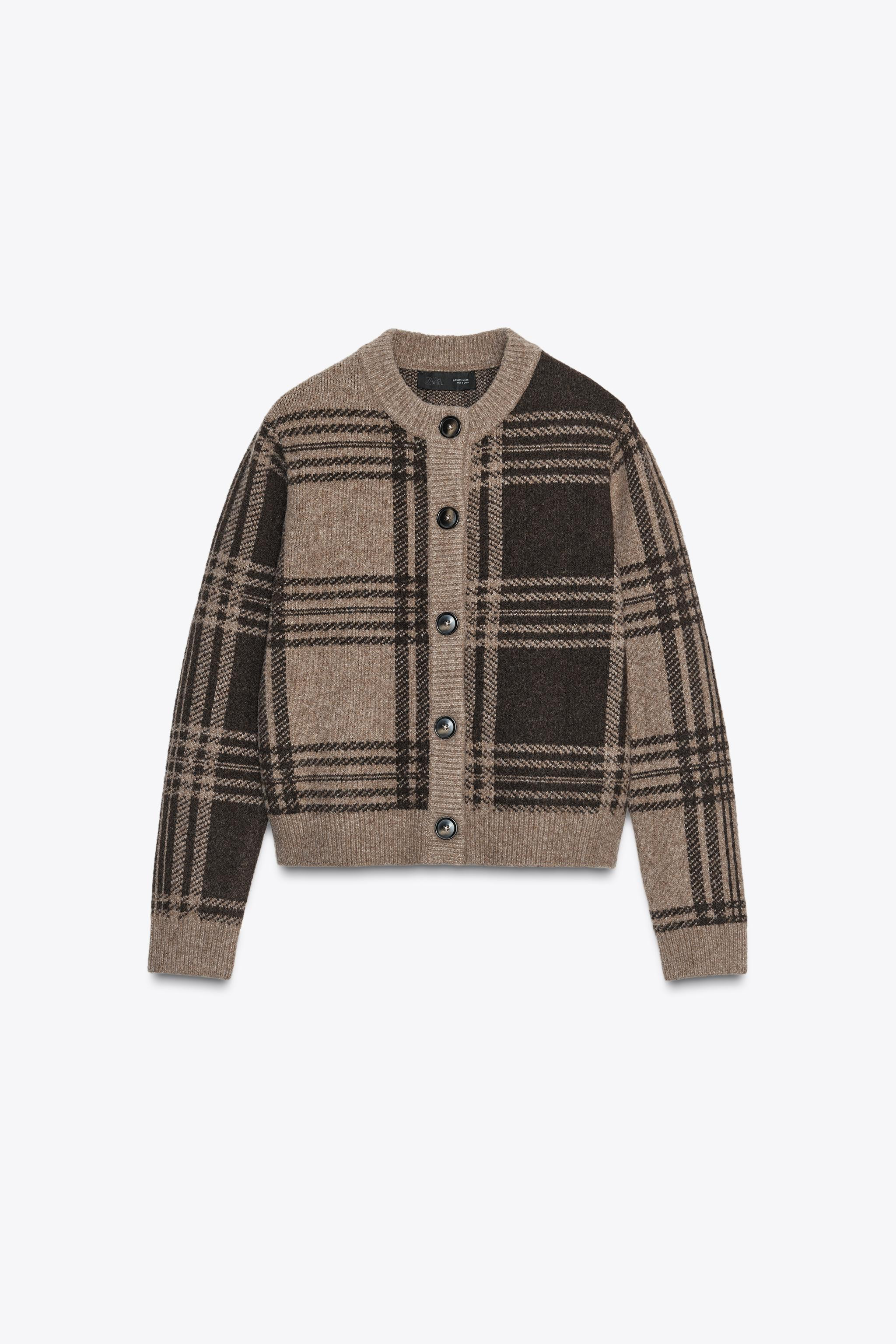 PLAID KNIT JACKET | Zara US