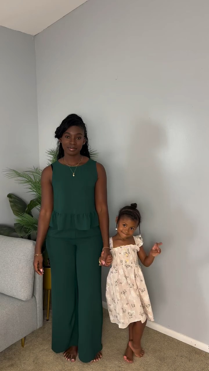 #Mommy&ZakaiyaOutfitInspo Day 1 of sharing vacation outfits for the month of July - this week is brunch looks.

Love the green & neutral tones in today’s outfit with my girl. Let me know what you think of the outfits.

My set : @dokotoo_official @amazonfashion 
Toddler dress : @amazonfashion 

. Everything is linked in my LTK 🔗 link in bio.
@amazoninfluencerprogram 

•
•
•
•
#fashiontravel #fashiontravelblogger #styleinspo #vacationmode #minivlog #summeroutfit #outfitinspo #visitjamaica #mommyandmeoutfit #mommyandmefashion #momandmini #girlmom #momandmevacation