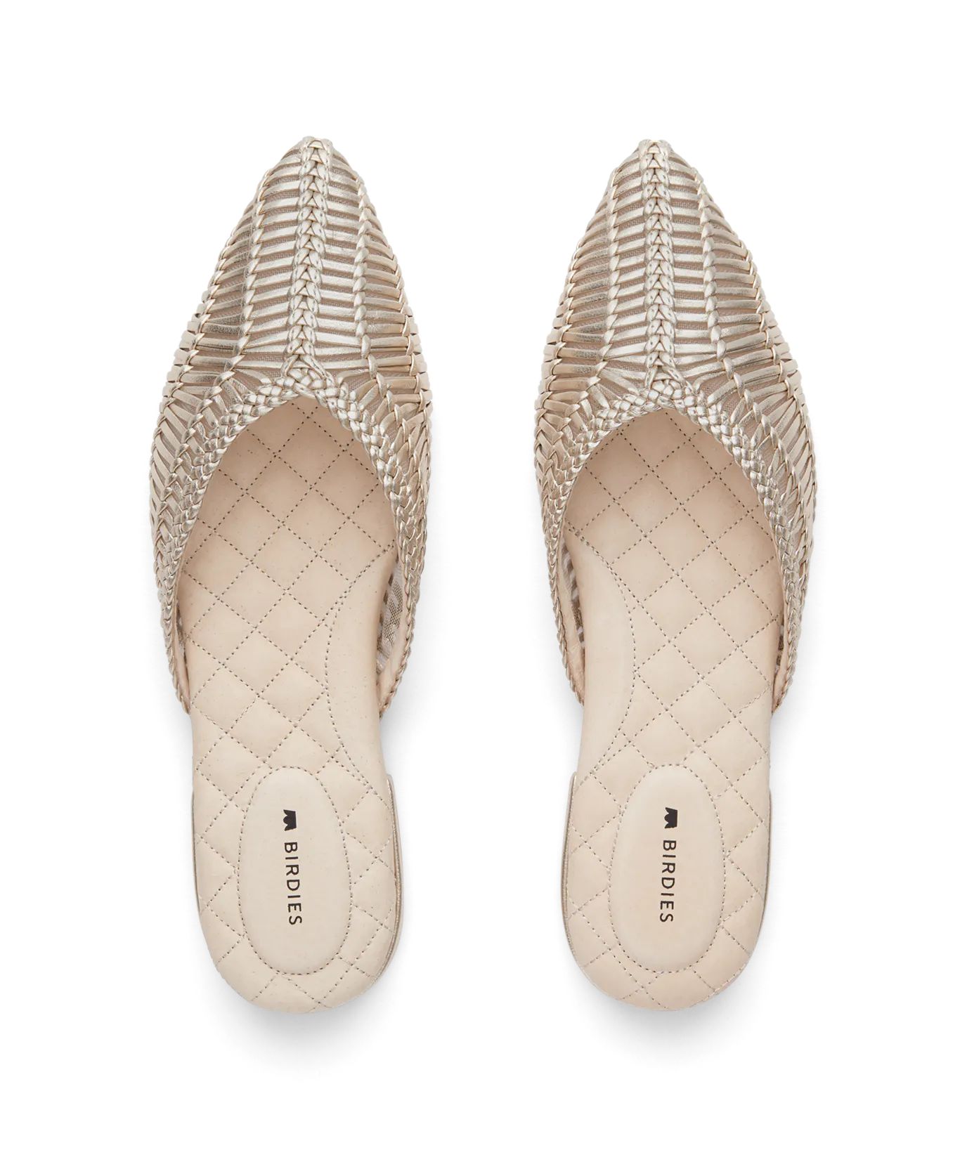The Swan - Gold Woven Leather | BIRDIES