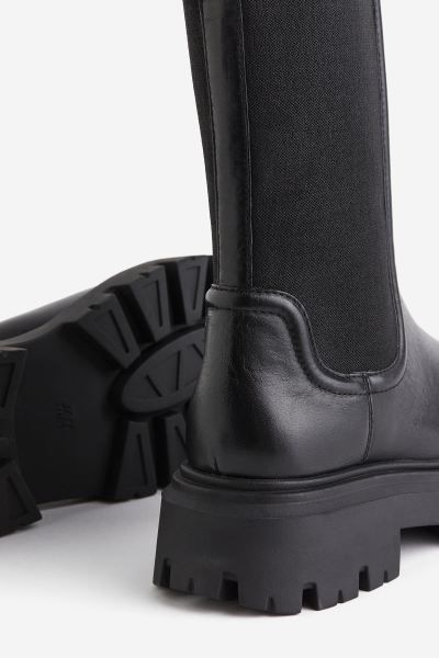 Leather Chelsea boots - Black - Ladies | H&M GB | H&M (UK, MY, IN, SG, PH, TW, HK)