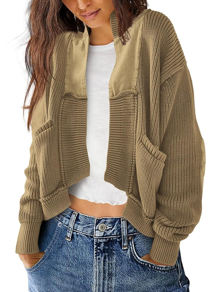SENSERISE Womens Cardigan Sweaters Cable Knit Sweater Open Front Long Sleeve Chunky Cardigan Oute... | Amazon (US)