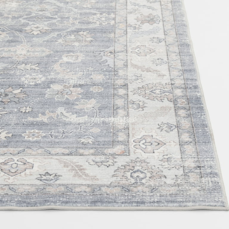 Better Homes & Gardens Blue Persian Machine Washable Faux Fur Indoor Area Rug, 5'x7' | Walmart (US)