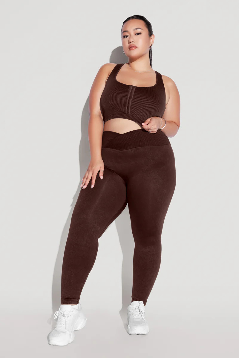 Crisscross Hourglass® Seamless Legging - French Roast | POPFLEX