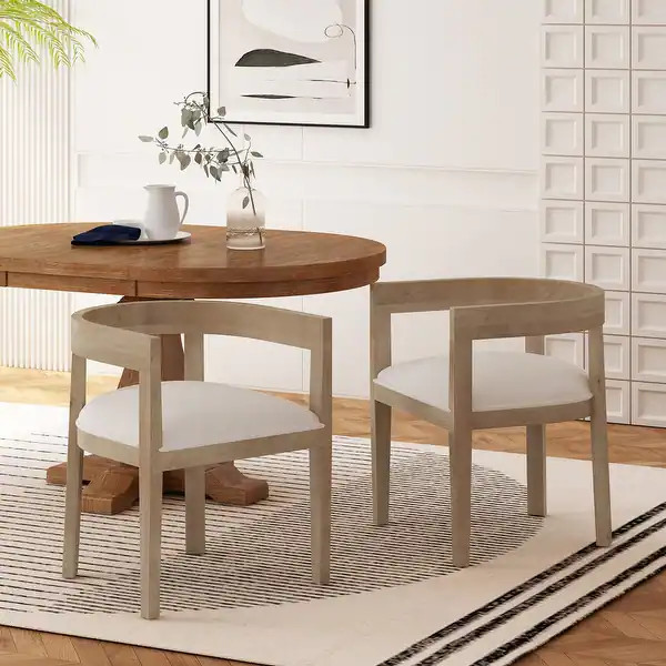 Ladieu Fabric and Wood Tub Dining Chairs by Christopher Knight Home - Bed Bath & Beyond - 3686270... | Bed Bath & Beyond