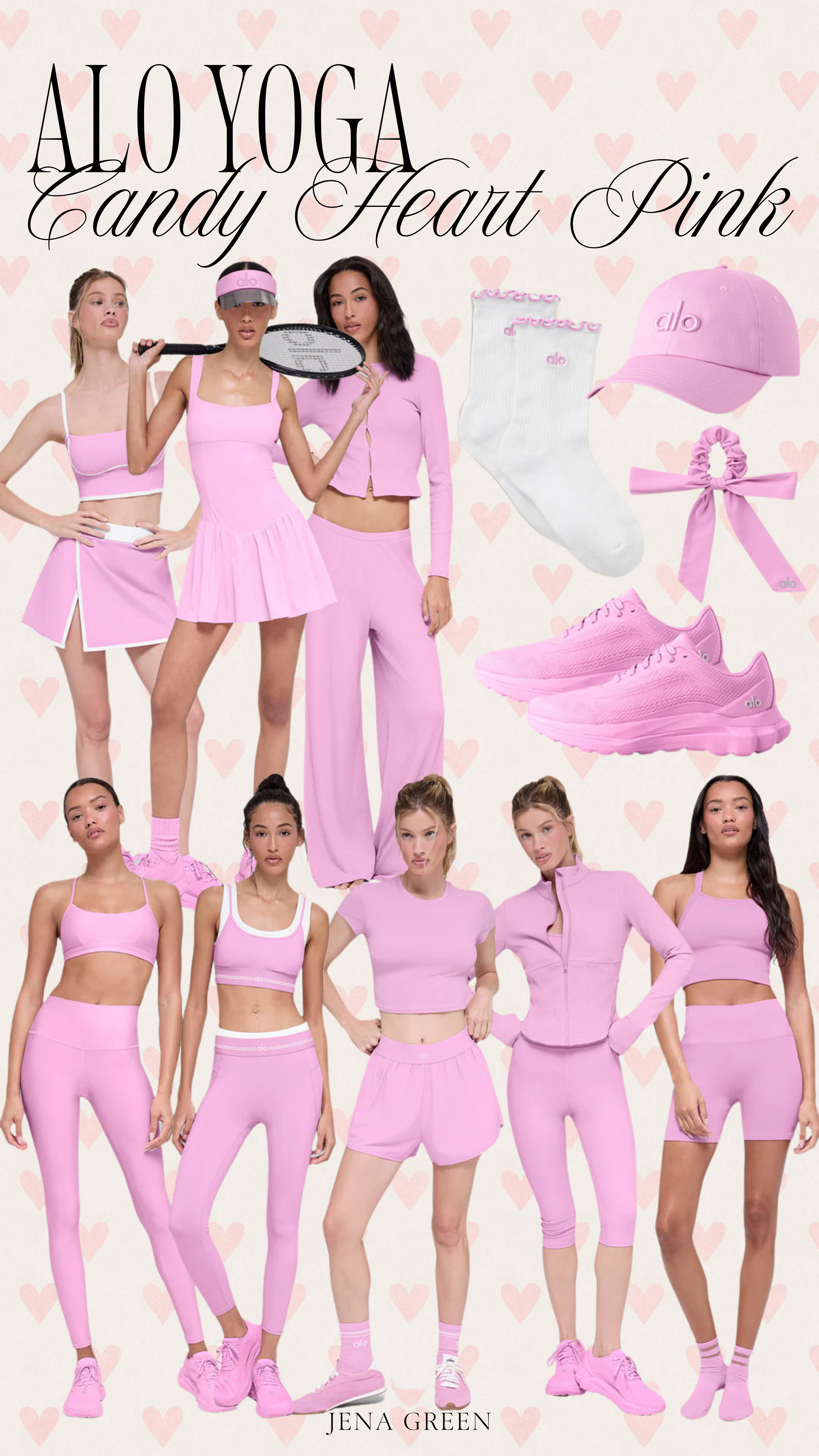 Alo Yoga Candy Heart Pink | Alo Yoga New Arrivals | Alo Yoga New color  

 #LTKootd #LTKSeasonal #LTKActive