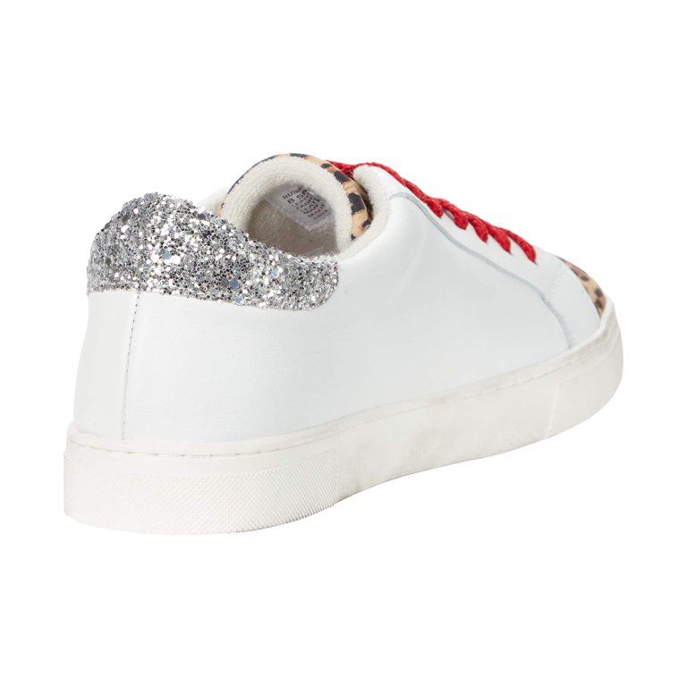 Steven By Steve Madden Rubie White Leopard Star Fashion Red Lace up Sneaker | Walmart (US)