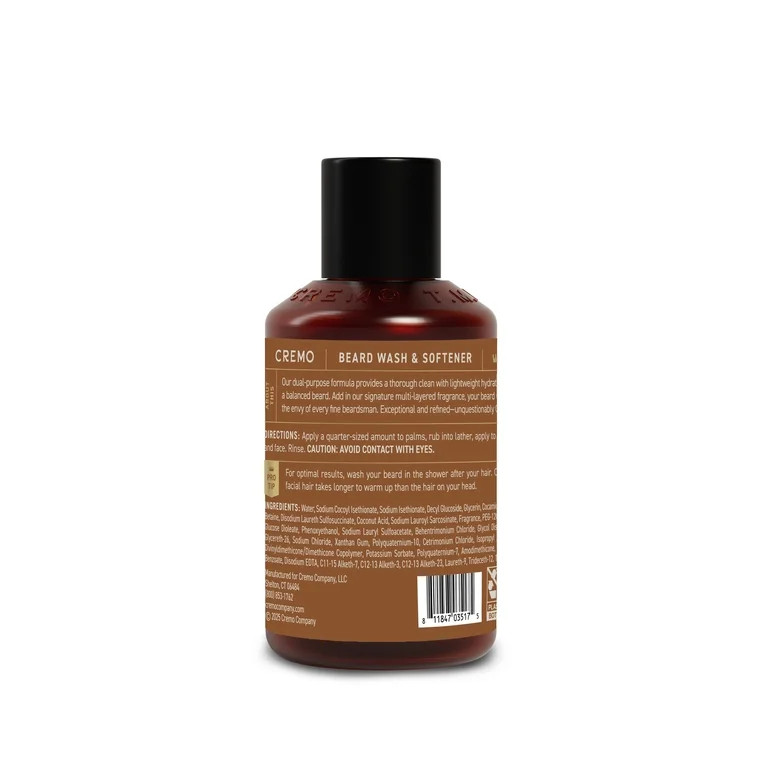 Cremo 2-in-1 Beard & Face Wash, Bourbon Vanilla Scent, 6 fl oz | Walmart (US)