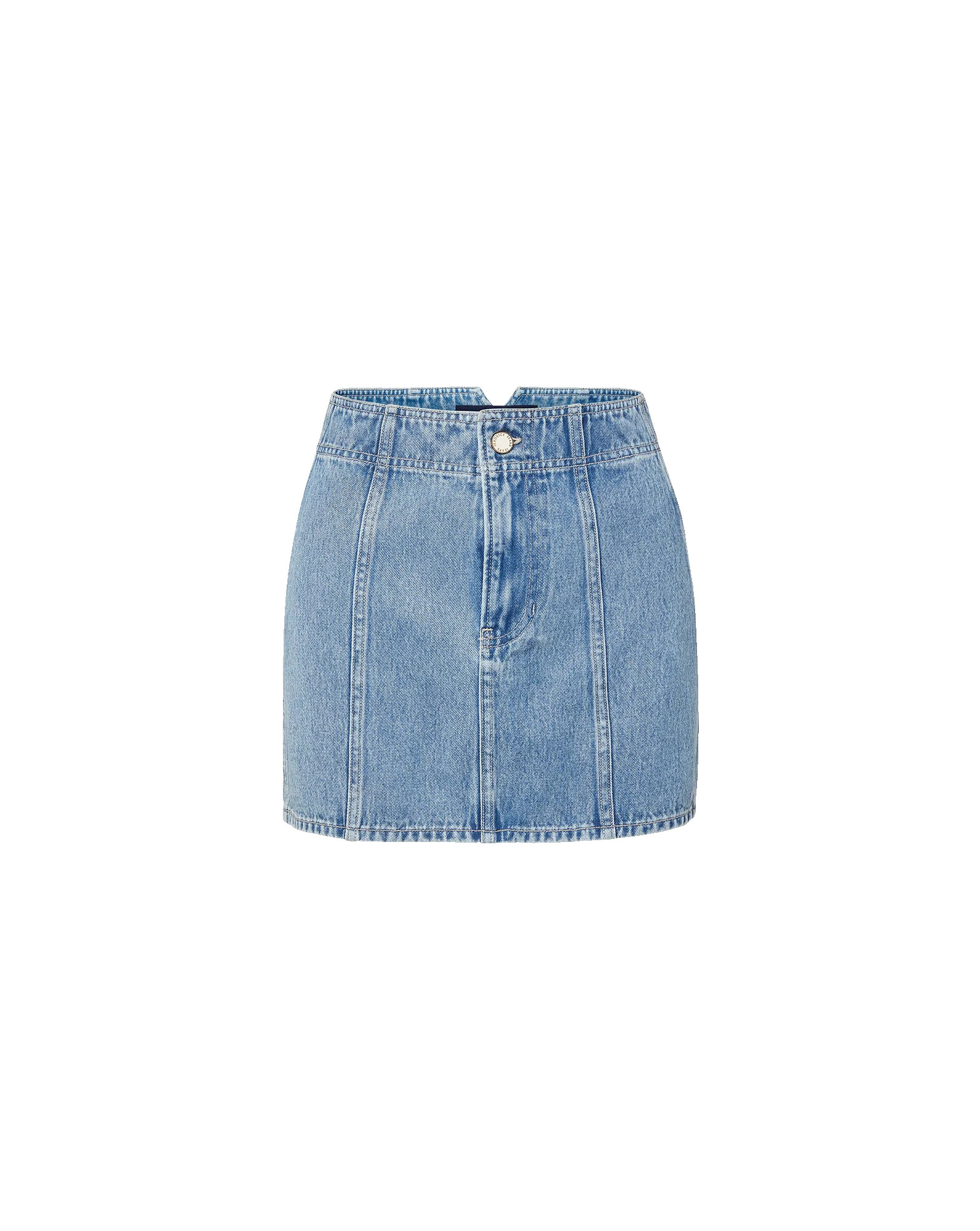 Marquita Denim Mini Skirt in Medium Wash Silver Dust | Veronica Beard | Veronica Beard