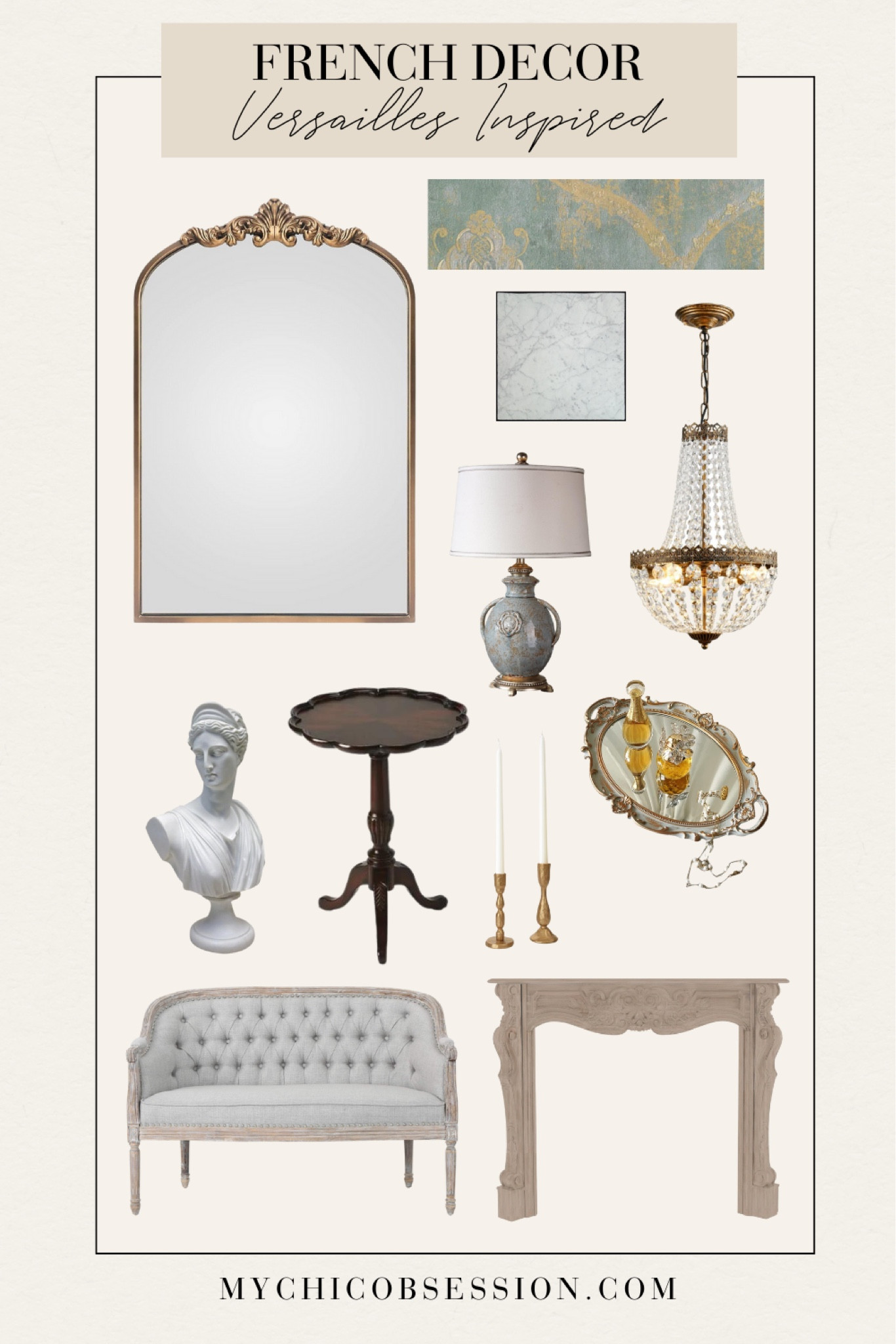 Elevate your space with elegant, classical Versailles-inspired pieces. Baroque elements are the star of the show with elaborate gold mirrors and chandeliers, pedestal tables, marble statuettes, and pastel wallpaper. 

#LTKhome