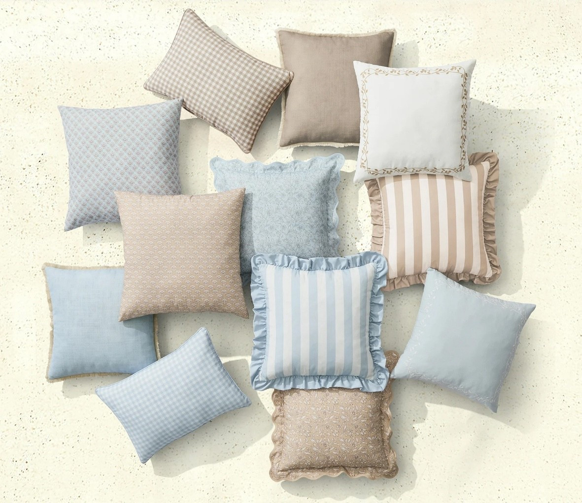 Affordable outdoor pillows… most around $15!