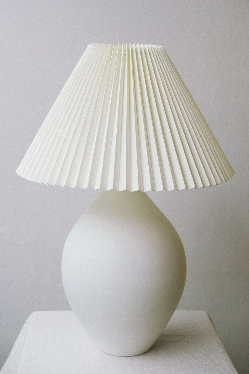 Large Pleated Lamp Shade Ivory | Etsy | Etsy (US)