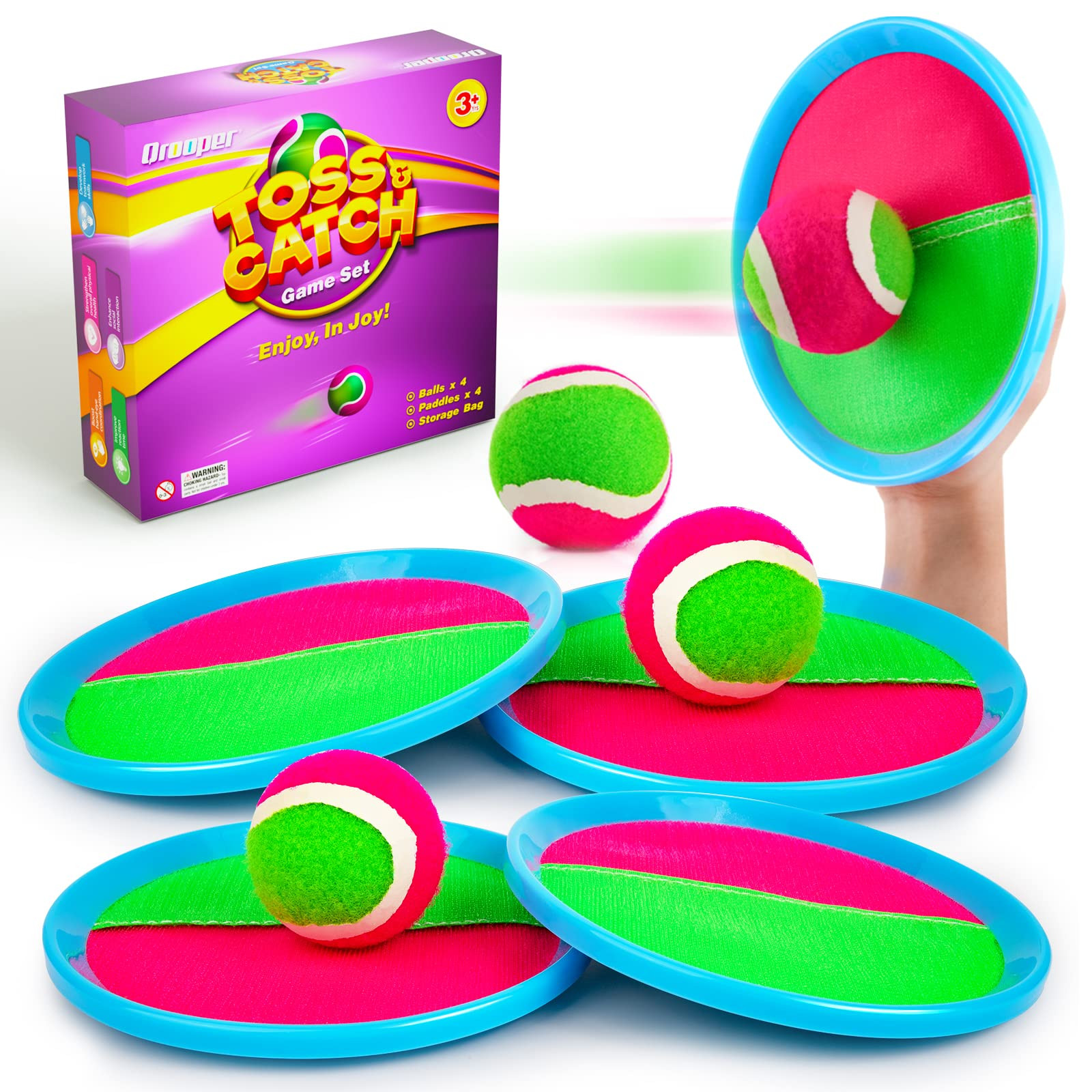 Kids Toys Toss and Catch Game Set Yard Camping Outdoor Games for Kids Ages 2-4 4-8 8-12, Outside ... | Amazon (US)