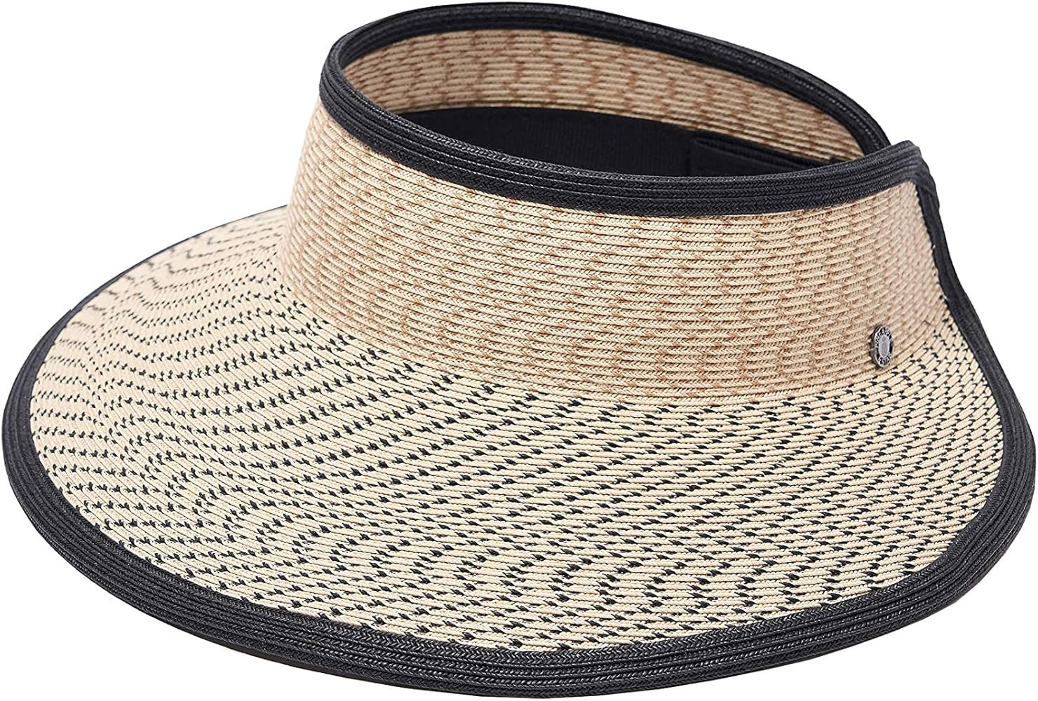 Pineapple&Star Vienna Visor Women’s Summer Sun Straw Packable UPF 50+ Beach Hat | Amazon (US)