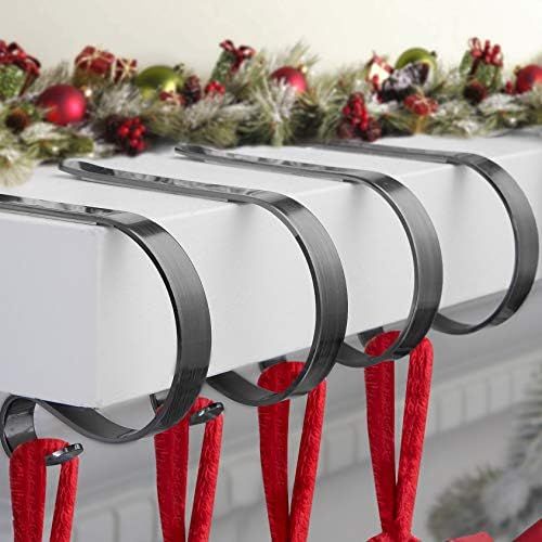 Christmas Stocking Holders for Mantle Set 4,Protective Pads Christmas Stocking Holders for Firepl... | Amazon (US)