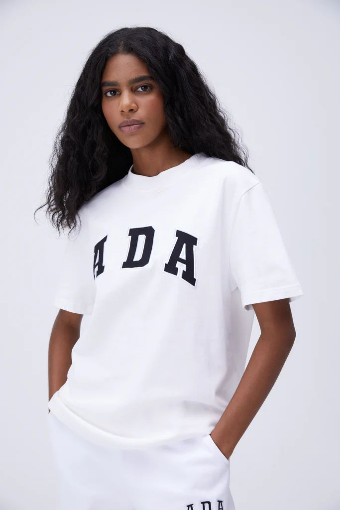 ADA Short Sleeve Oversized T-shirt - White | Adanola UK