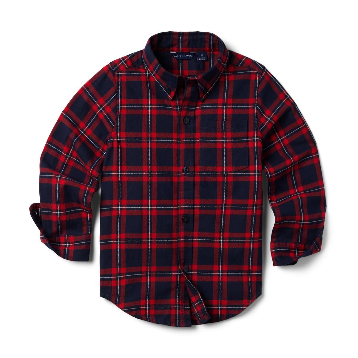 Plaid Brushed Twill Shirt | Janie and Jack