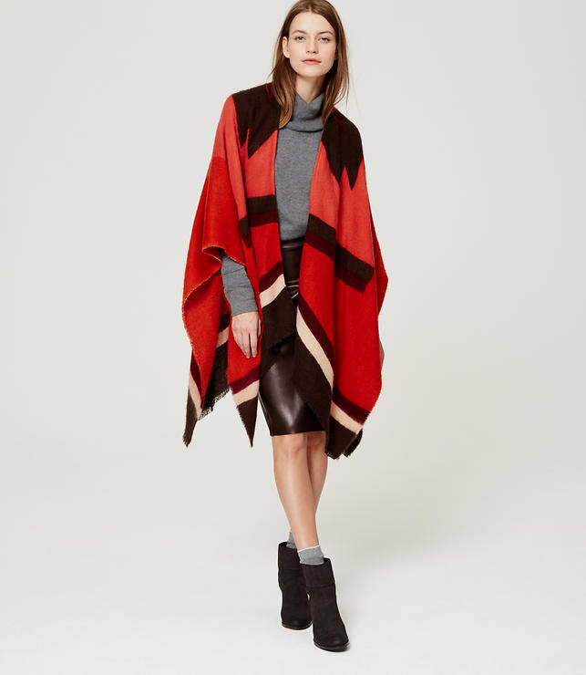 Bonfire Poncho | Loft