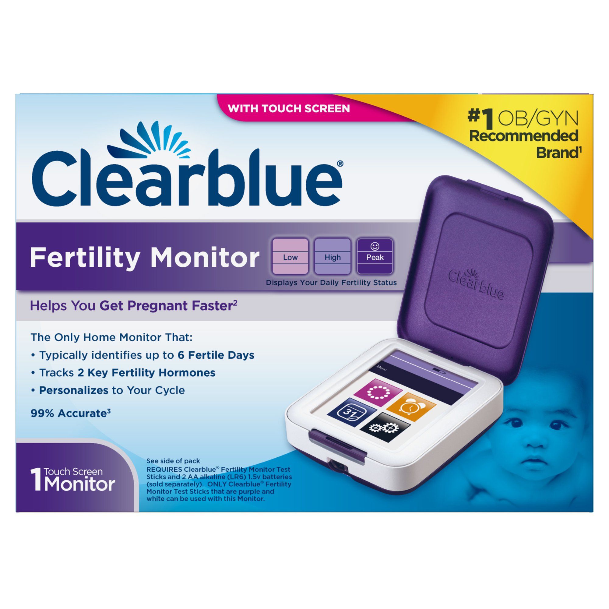 Clearblue Fertility Monitor, Touch Screen, 1 ct, Get Pregnant Faster* | Walmart (US)