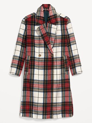 Long Slouchy Double-Breasted Coat for Women | Old Navy (US)