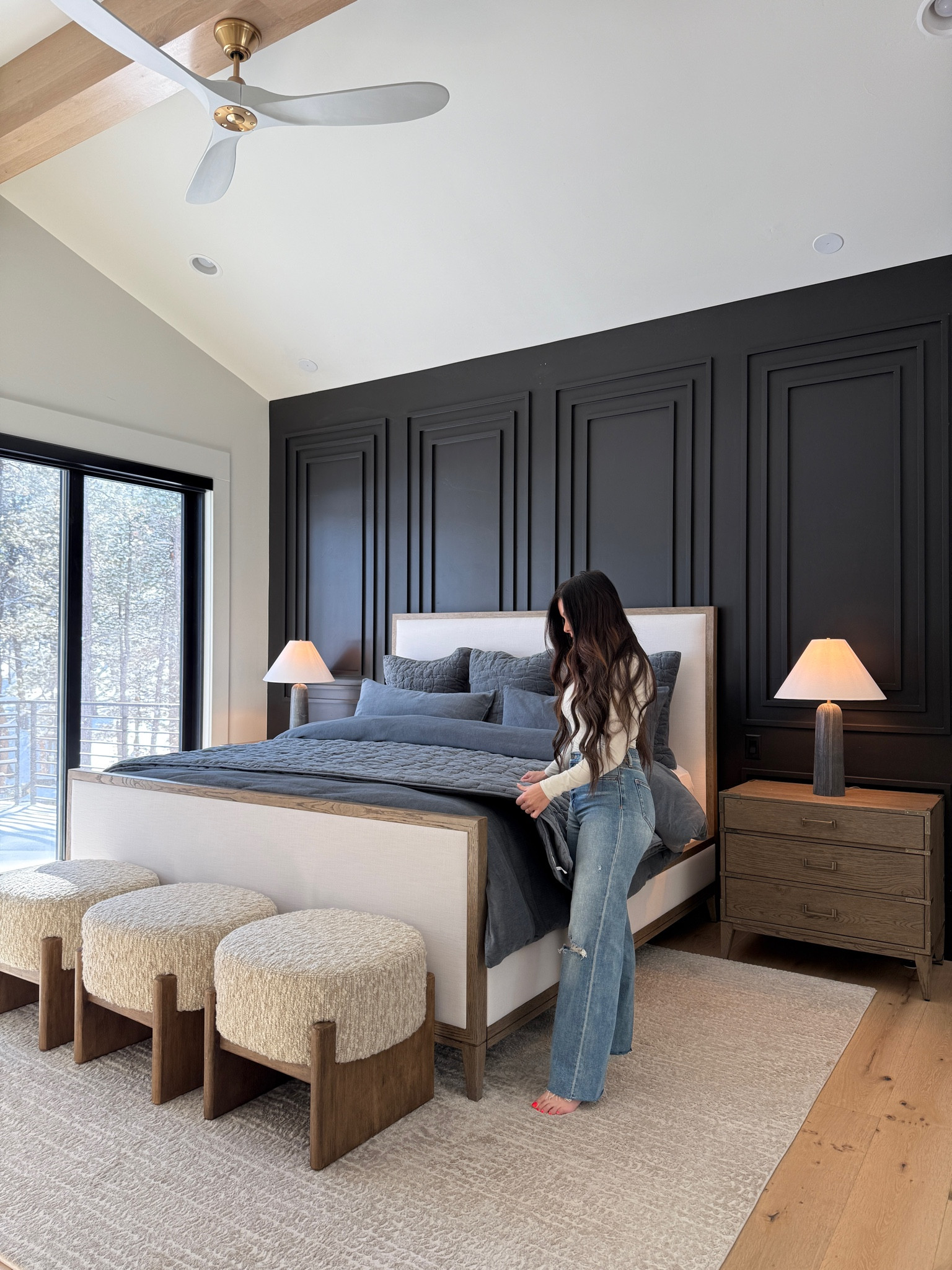 A bedroom moment. This is the Cozy Cloud bedding from Pottery Barn in the color Steel Blue.

#LTKHome #LTKStyleTip